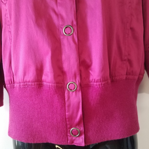 OUTER EDGE Pink Crop Bomber Jacket JR XL - Picture 5 of 8